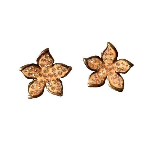 Pink Flower Earrings - Picture 1 of 2